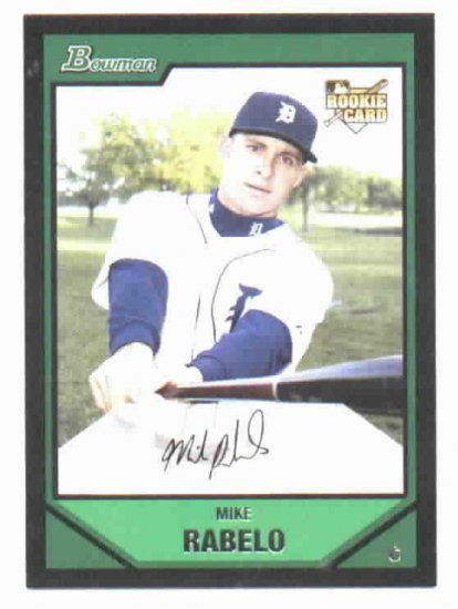 2007 Bowman Draft Picks Mike Rabelo Rookie Detroit Tigers