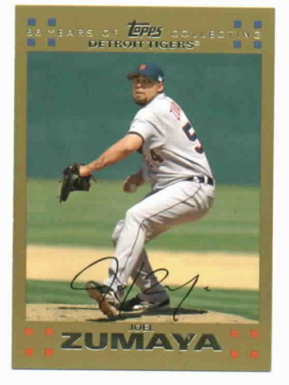 2007 Topps Gold Joel Zumaya Detroit Tigers #D 1610 / 2007