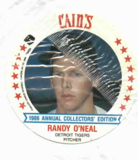 1986 Cains MSA Disc Randy O"Neal Detroit Tigers ODDBALL Unopened
