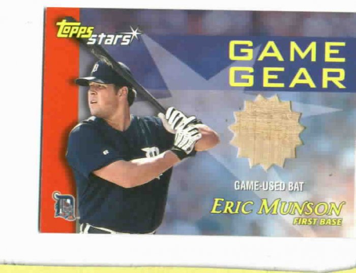 2000 Topps Stars Eric Munson Bat Card Detroit Tigers