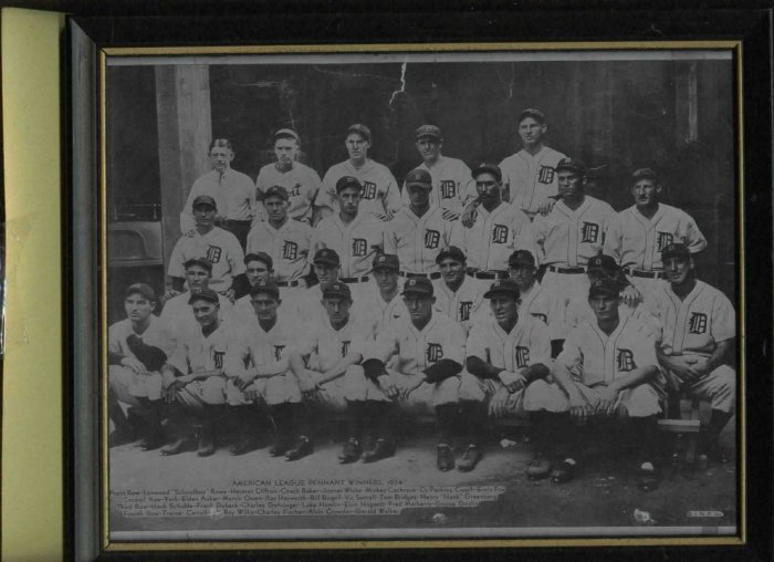 1934 Detroit Tigers Pennant Winners 8X10 Picture World Series