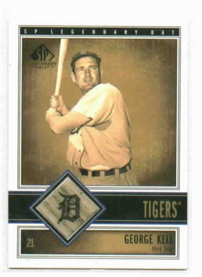 2002 SP Legendary Cuts George Kell Detroit Tigers Bat Baseball Card