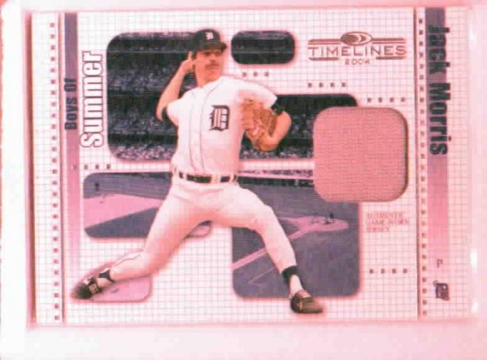 2004 Donruss Timelines Boys Of Summer Jack Morris Jersey Detroit Tigers Baseball Card