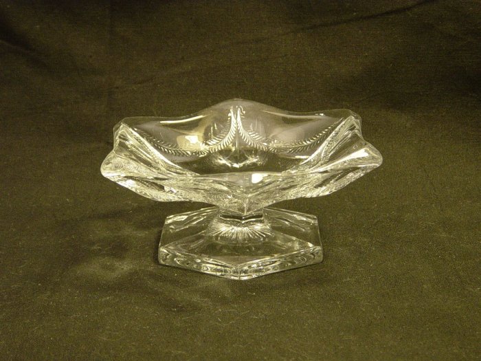 EAPG 1894 McKee Brothers Glass Fern Garland Compote