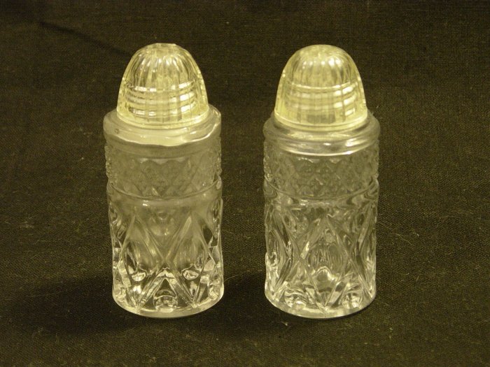 Imperial Glass Cape Cod Crystal Salt and Pepper Shakers Set #96