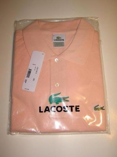 NWT Authentic Lacoste Pique Polo - Sz. 8 (XXL) Light Pink
