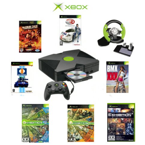 Xbox Racing Bundle - 7 Games + Wireless Steering Wheel