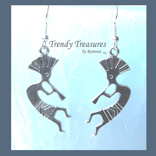 Kokopelli Charm Earrings, Islands, Original Design, #TrendyTreasuresByRamona,