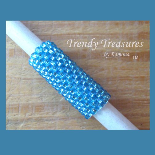 Iridescent Turquoise, Dreadlock Sleeve, Dread Bead, #TrendyTreasuresByRamona