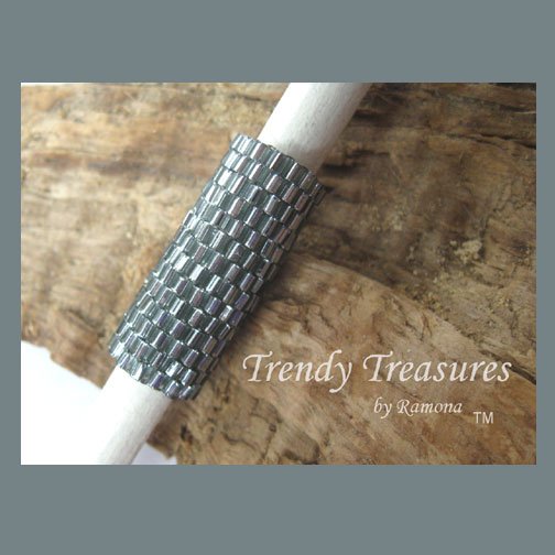 Silver-Lined Gray, Dreadlock Sleeve, Dread Bead, Braid Bead,#TrendyTreasuresByRamona