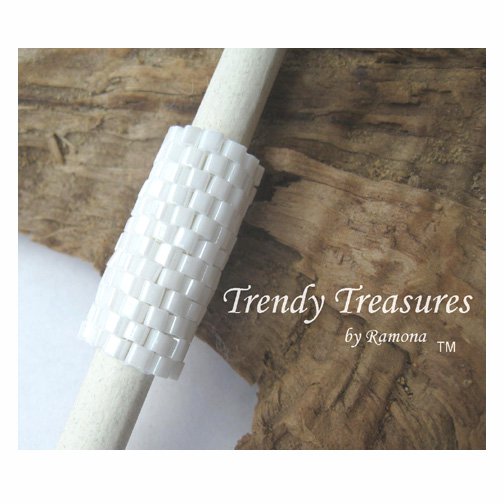 Bright White, Dreadlock Sleeve, Dread Bead, Braid Bead,#TrendyTreasuresByRamona