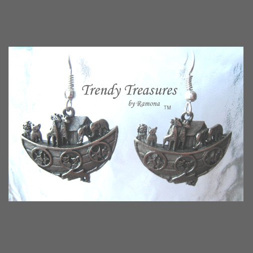 Noah's Ark Charm Earrings, Original, Bible Charms,#TrendyTreasuresByRamona,