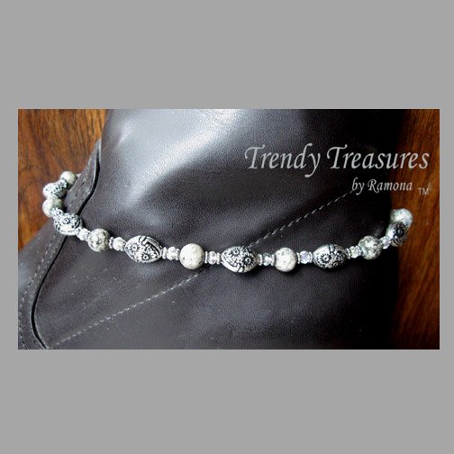Gray Gemstone Boot Bracelet, Boot Bling, #TrendyTreasuresByRamona