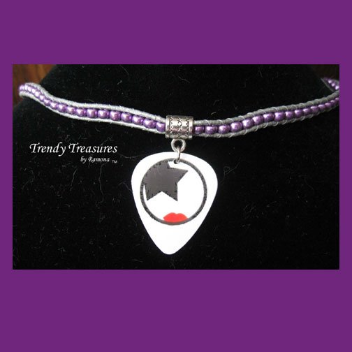 New Style, KISS Guitar Pick Necklace, Paul Stanley, Artisan, #TrendyTreasuresByRamona