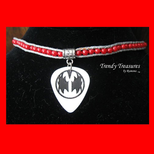 New Style, KISS Guitar Pick Necklace, Gene Simmons, Artisan, #TrendyTreasuresByRamona
