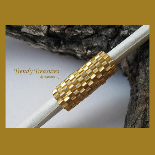 Matte Gold Dreadlock Sleeve, Dread Bead, #TrendyTreasuresByRamona