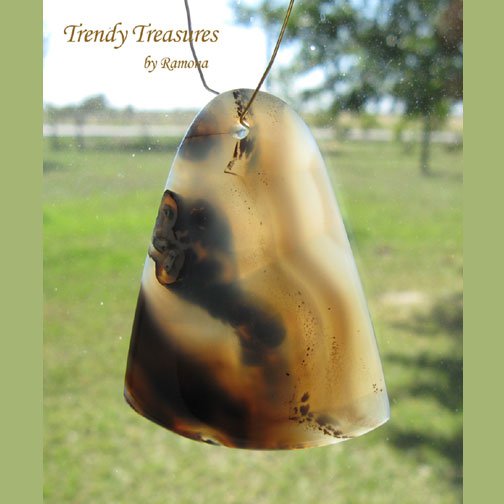 Piranha Agate Teardrop Pendant,Artisan Crafted,Make Necklace,#TrendyTreasuresByRamona