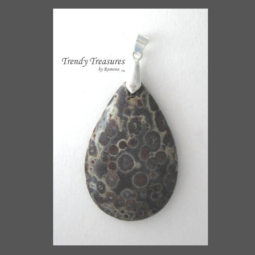 Frogs Eye Jasper Pendant Polished Teardrop Gemstone, #TrendyTreasuresByRamona