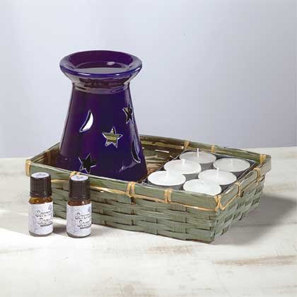 Ceramic Oil Burner - Star & Moon 1ct