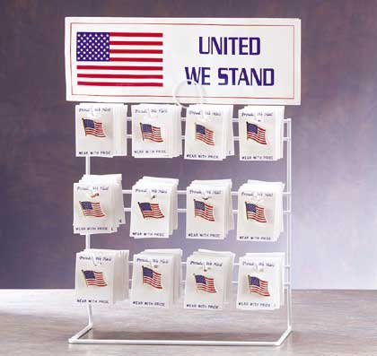 American Flag Pin Display 96ct