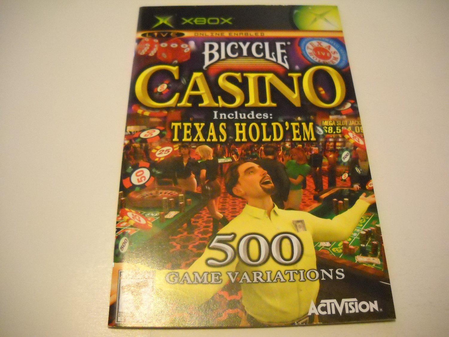 Manual ONLY ~ for Bicycle Casino Xbox