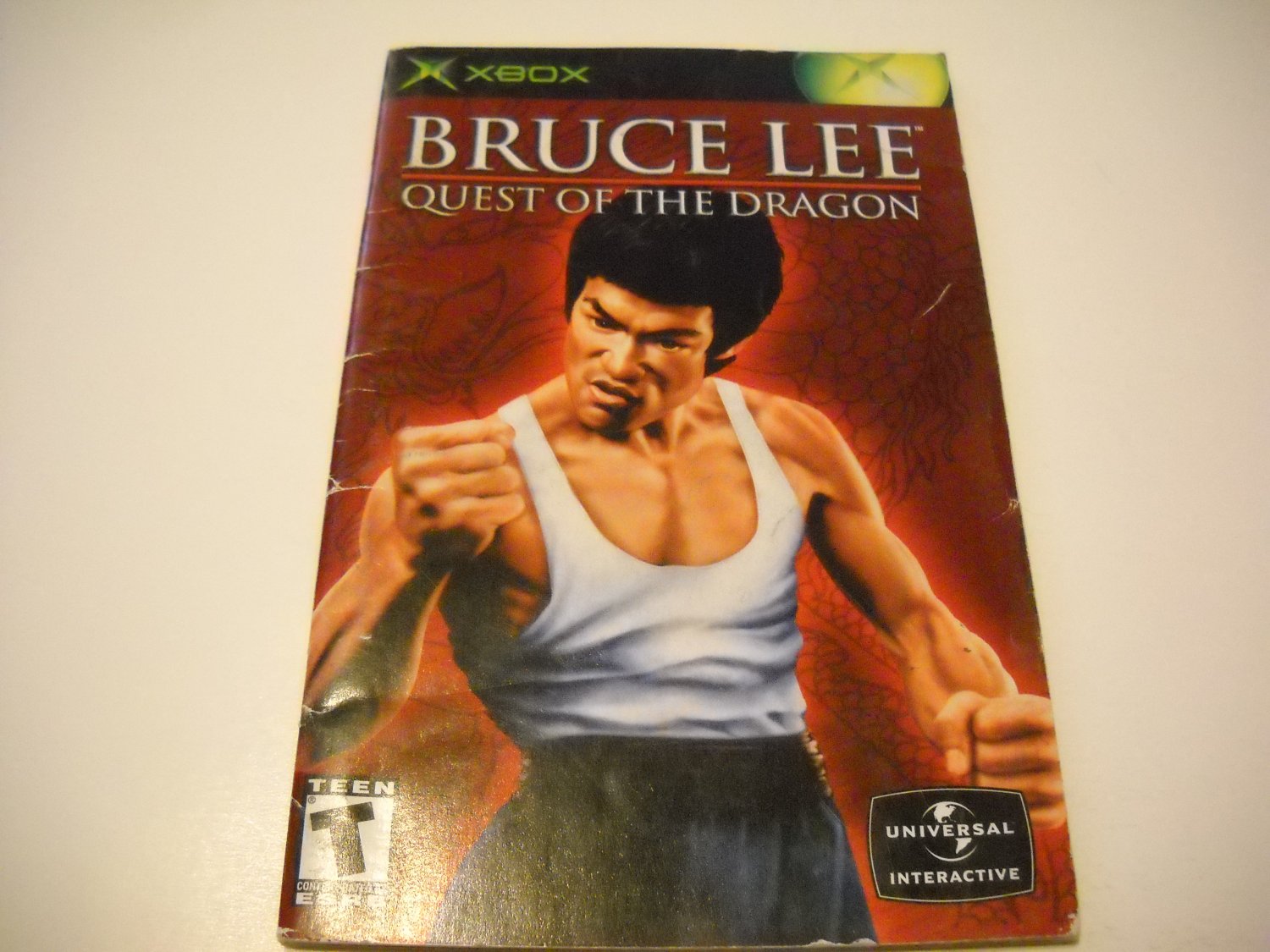 Manual ONLY ~ for Bruce Lee Quest of the Dragon Xbox