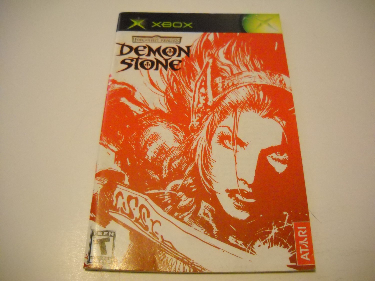 Manual ONLY ~ for Forgotten Realms Demon Stone Xbox