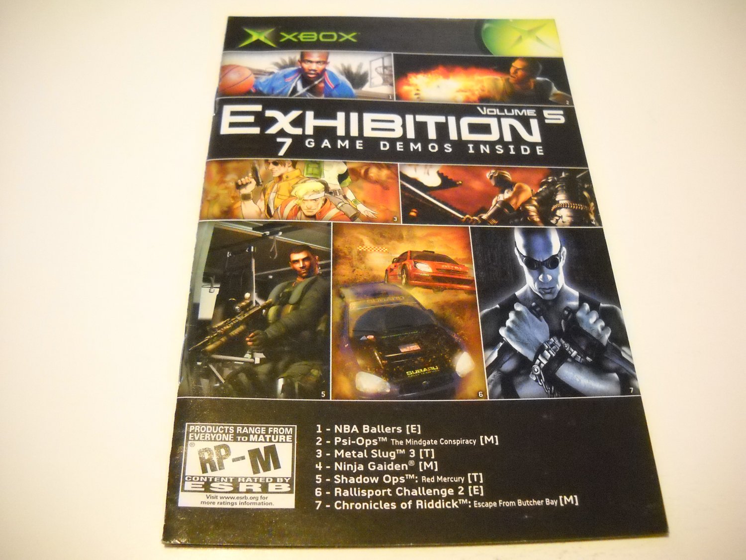 Manual ONLY ~ for Exnibition Volume 5 Xbox