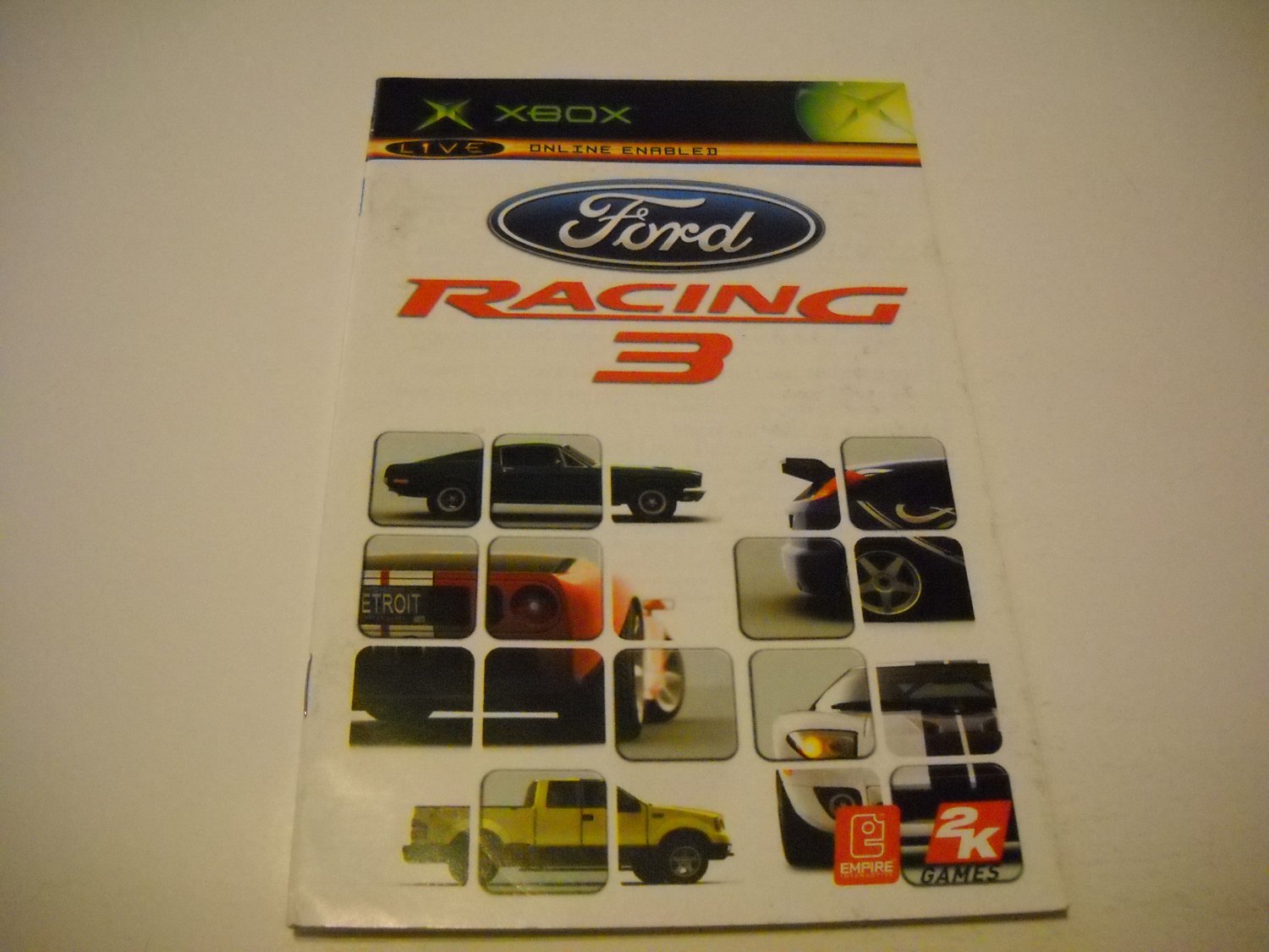 Manual ONLY ~ for Ford Racing 3 Xbox