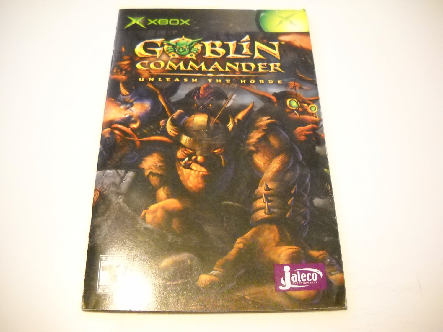 Manual ONLY ~ for Goblin Commander Unleash the Horde Xbox