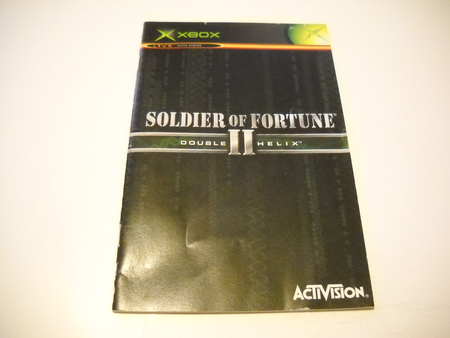 Manual ONLY ~ for Soldier of Fortune II Double Helix Xbox