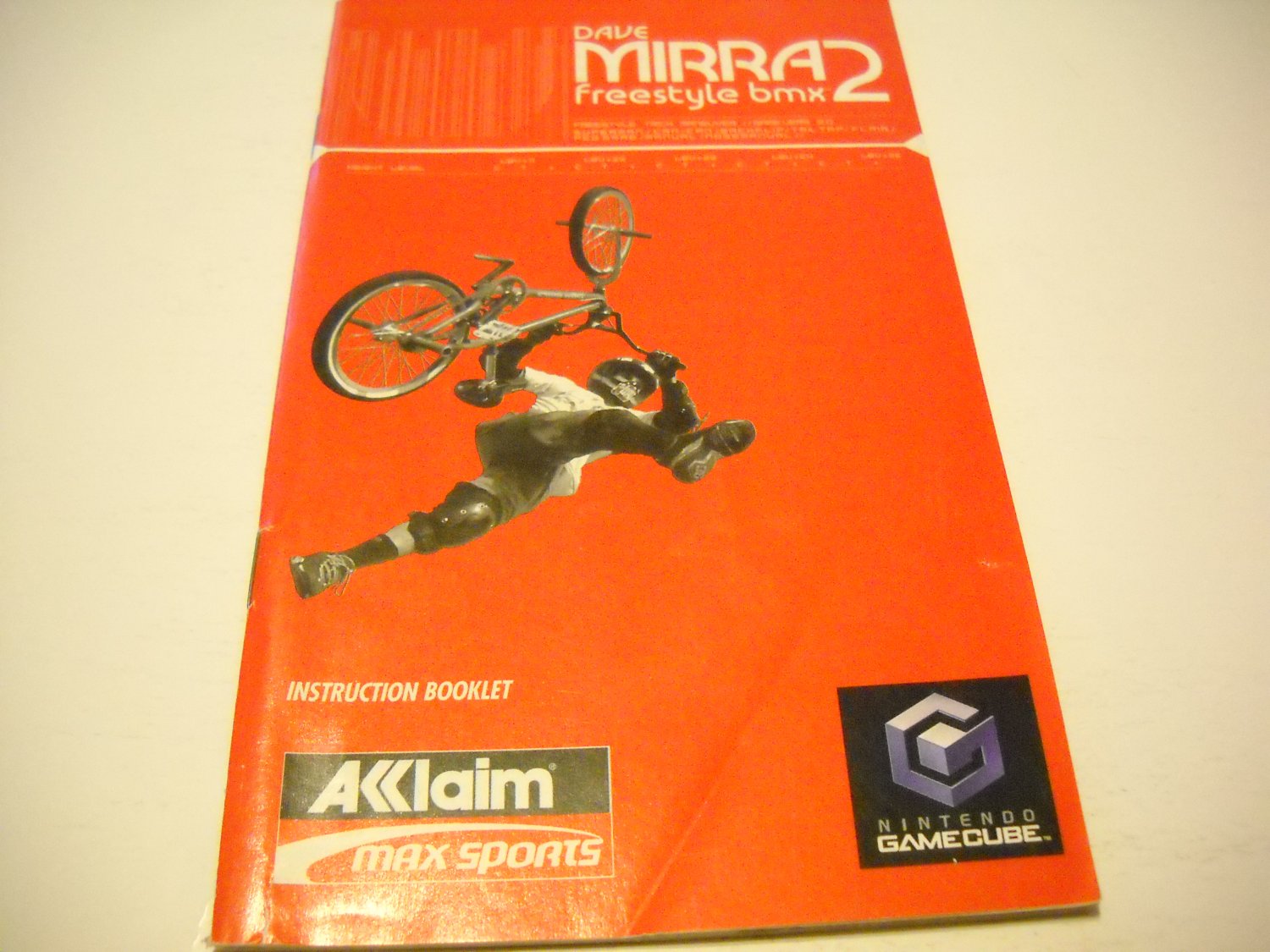 Manual ONLY ~ for Dave Mirra Freestyle bmx 2 Gamecube