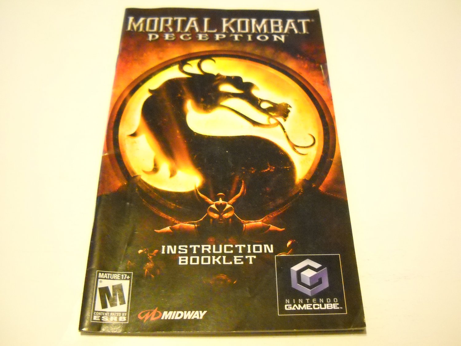 Manual ONLY ~ for Mortal Kombat Deception Gamecube