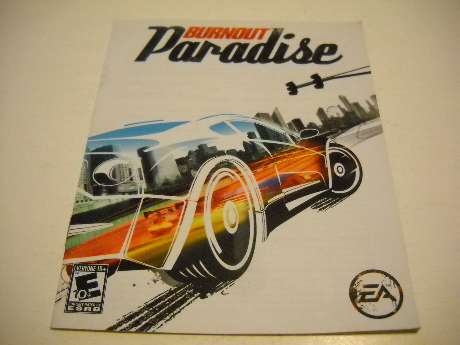 Manual ONLY ~ for Burnout Paradise , PS3