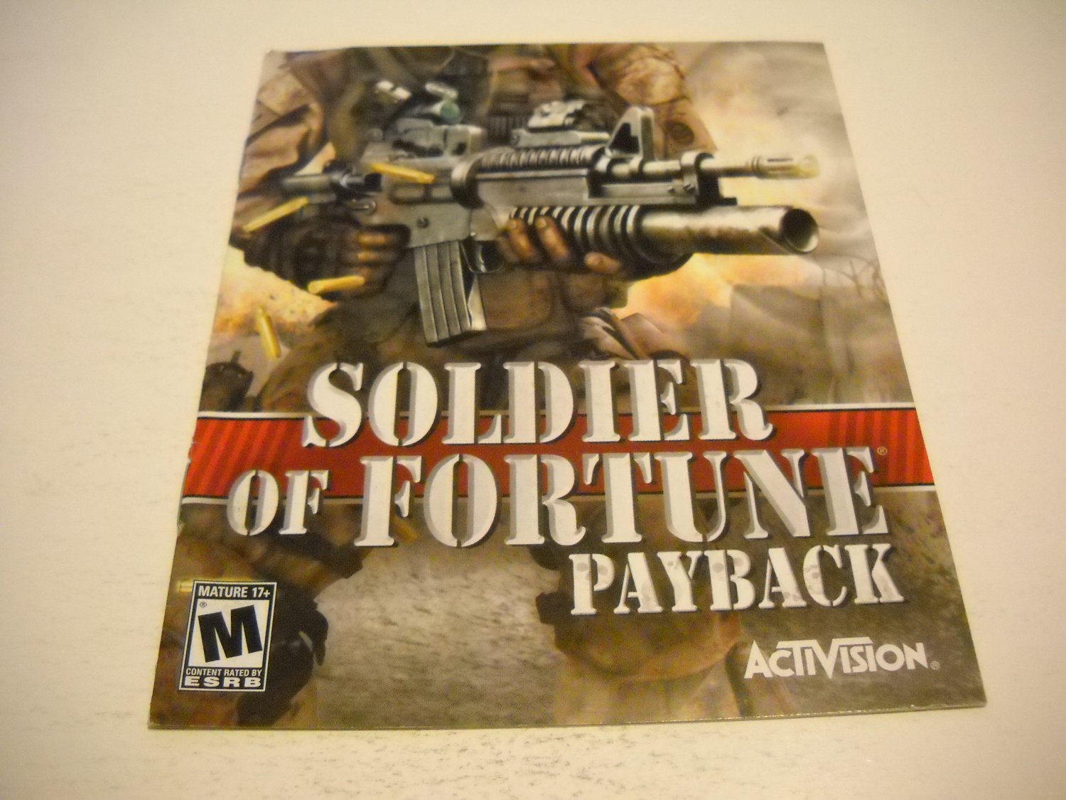 Manual ONLY ~ for Soldier of Fortune Payback , PS3