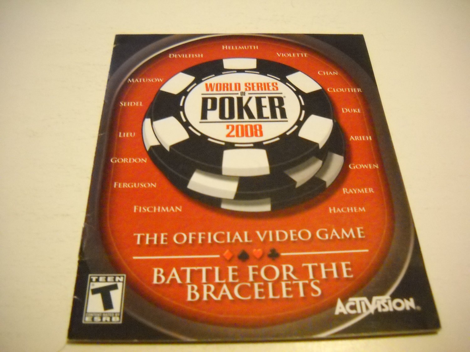Manual ONLY ~ for World Series of Poker 2008 , PS3