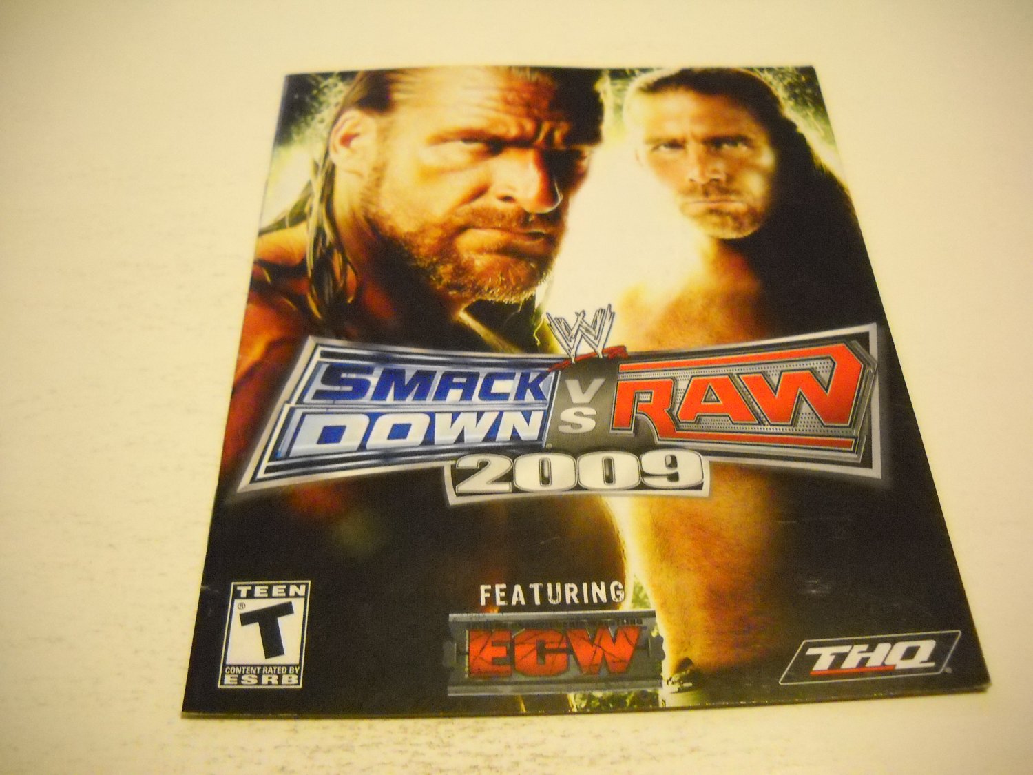 Manual ONLY ~ for WWE Smack Down vs. Raw 2009 , PS3