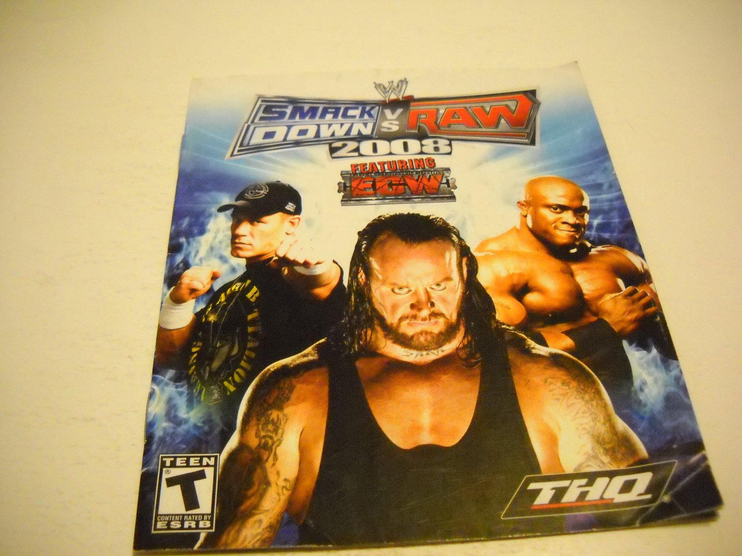 Manual ONLY ~ for WWE Smack Down vs. Raw 2008, PS3