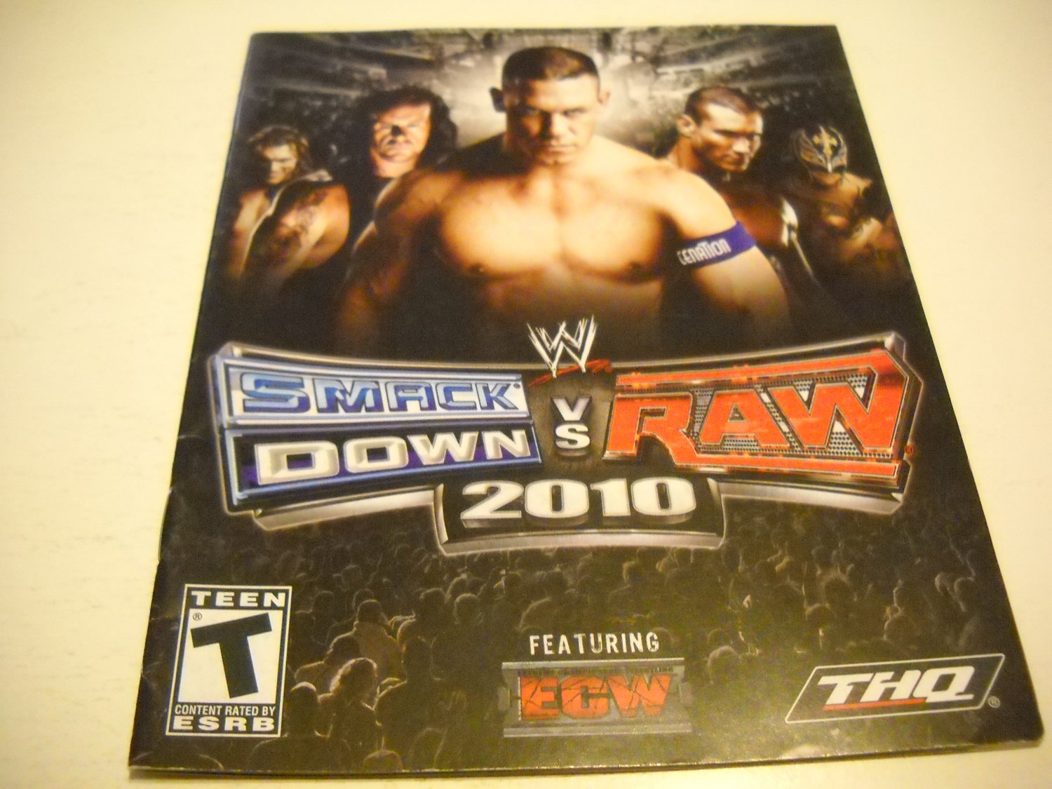 Manual ONLY ~ for WWE Smack Down vs. Raw 2010 , PS3