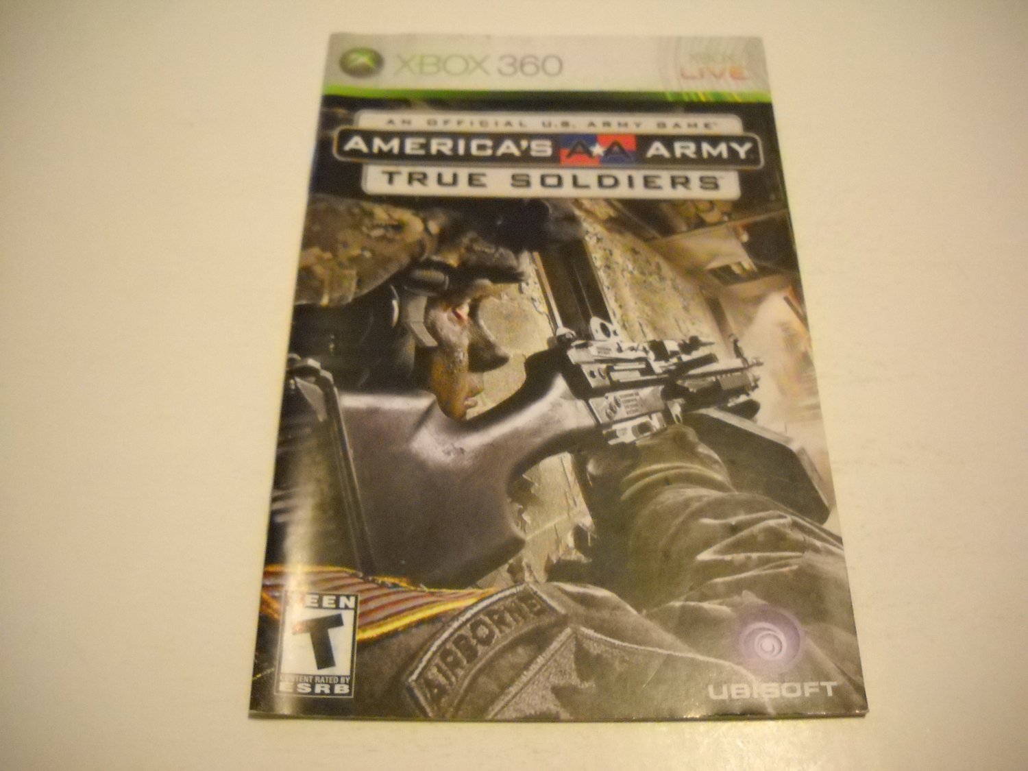 Manual ONLY ~ for America's Army True Soldiers - Xbox 360 Instruction Booklet
