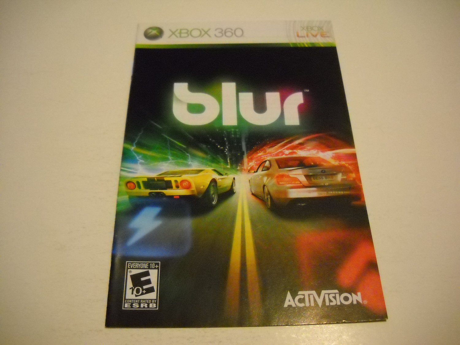 Manual ONLY ~ for Blur - Xbox 360 Instruction Booklet