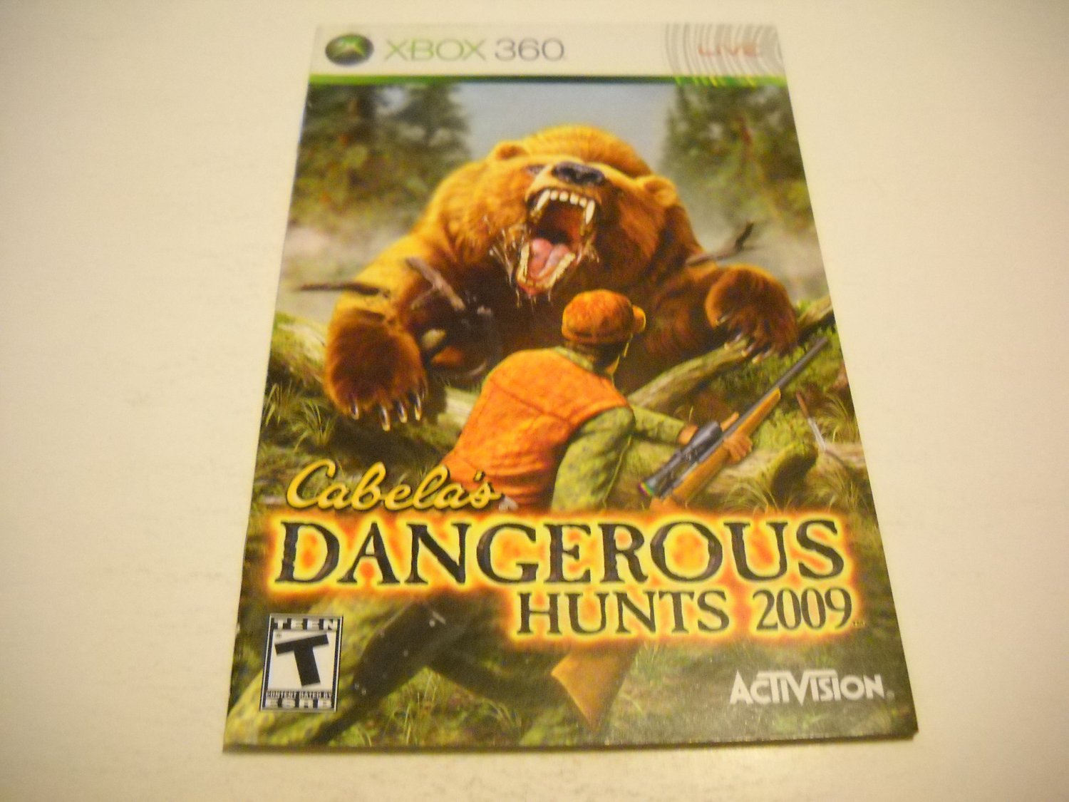 Manual ONLY ~ for Cabela's Dangerous Hunts 2009 - Xbox 360 Instruction Booklet