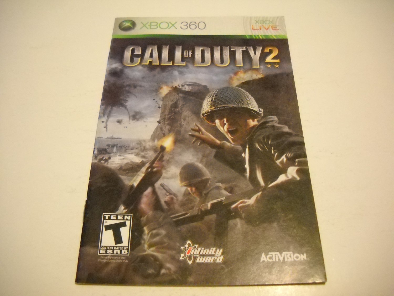 Manual ONLY ~ for Call of Duty 2 - Xbox 360 Instruction Booklet