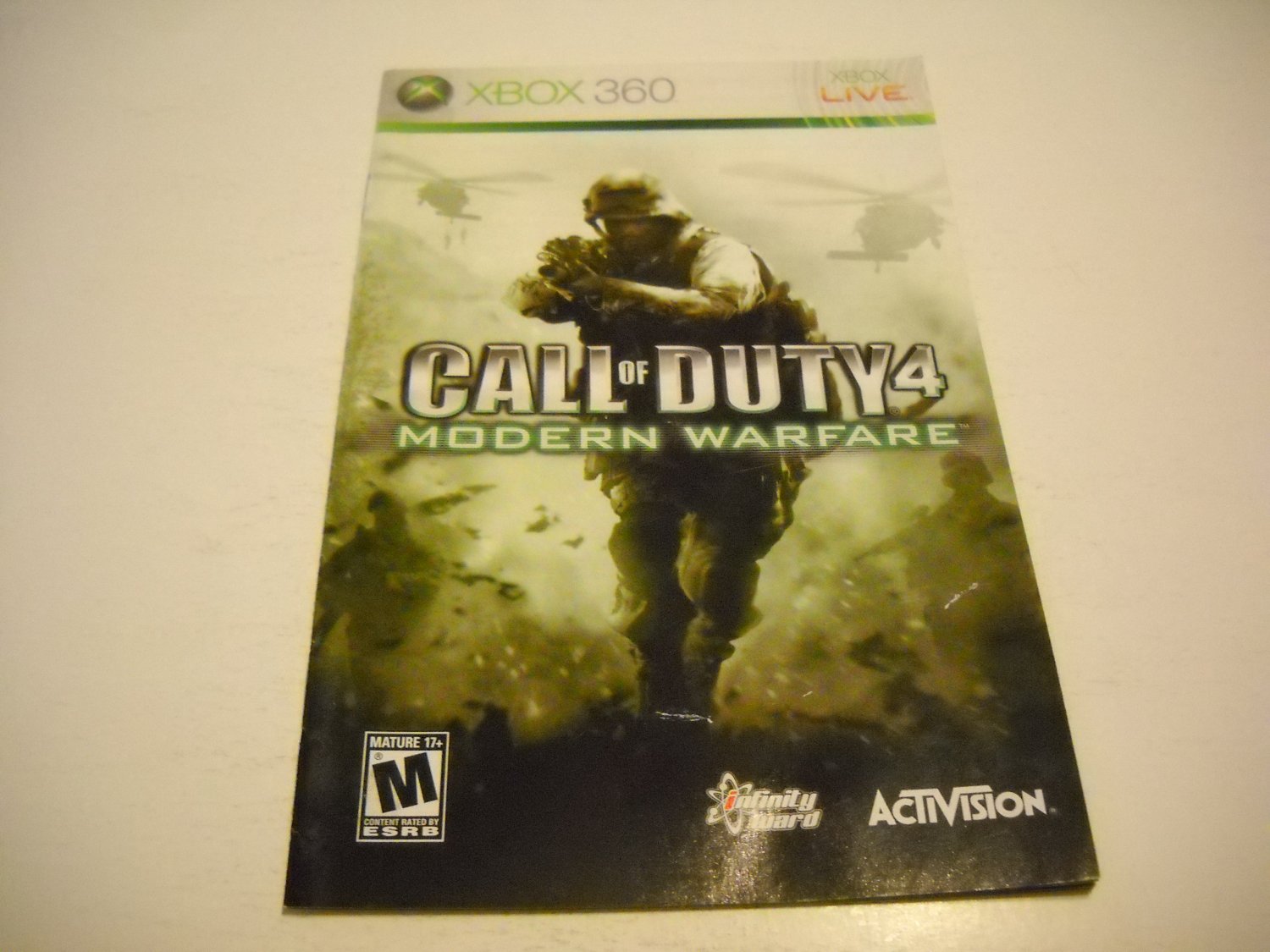 Manual ONLY ~ for Call of Duty 4 Modern Warfare - Xbox 360 Instruction Booklet