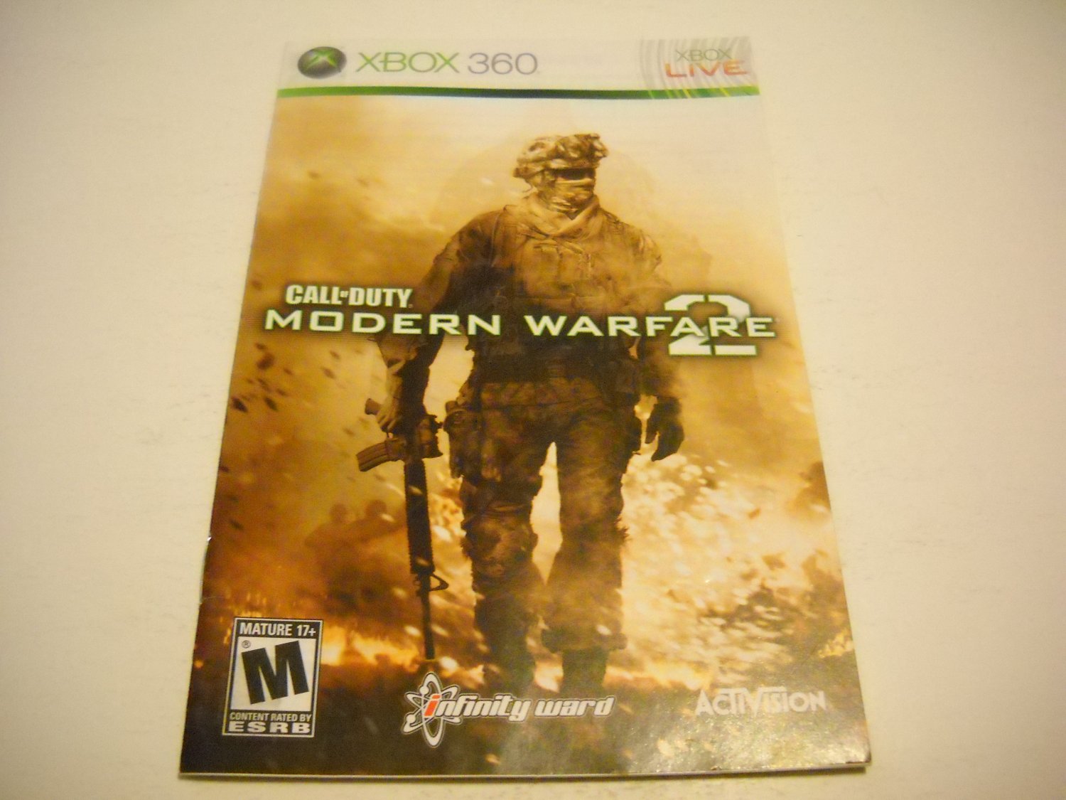 Manual ONLY ~ for Call of Duty Modern Warfare 2 - Xbox 360 Instruction Booklet