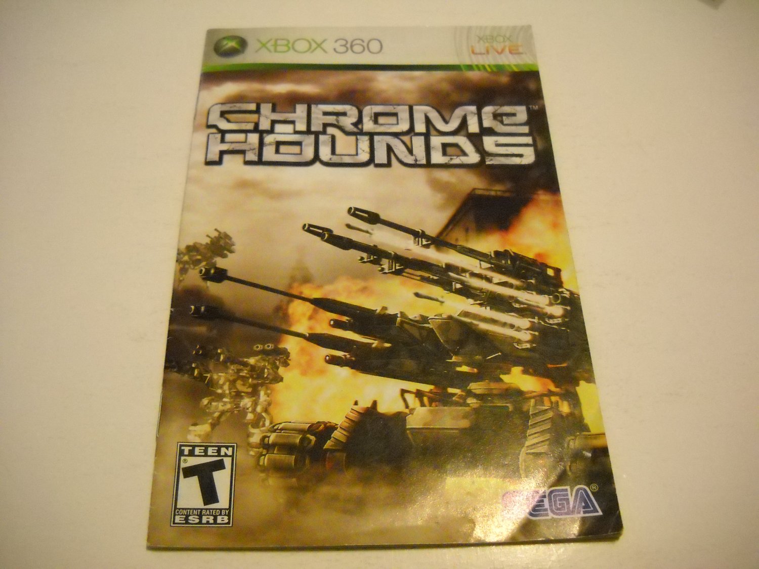 Manual ONLY ~ for Chrome Hounds - Xbox 360 Instruction Booklet