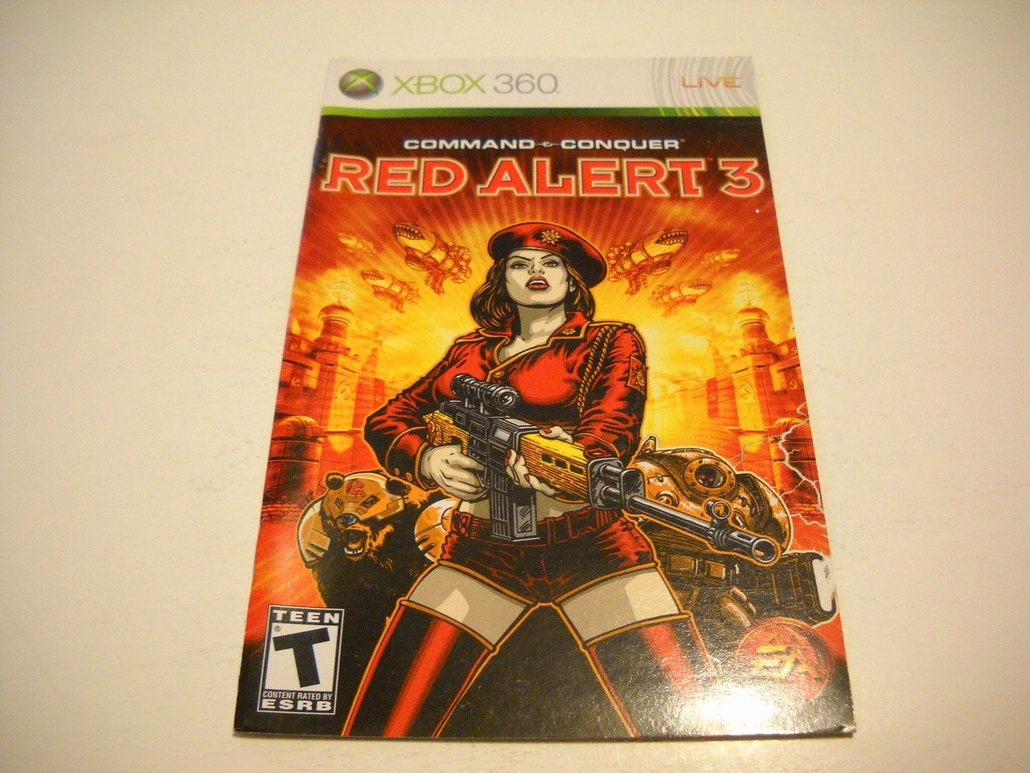 Manual ONLY ~ for Command and Conquer Red Alert 3 - Xbox 360 Instruction Booklet