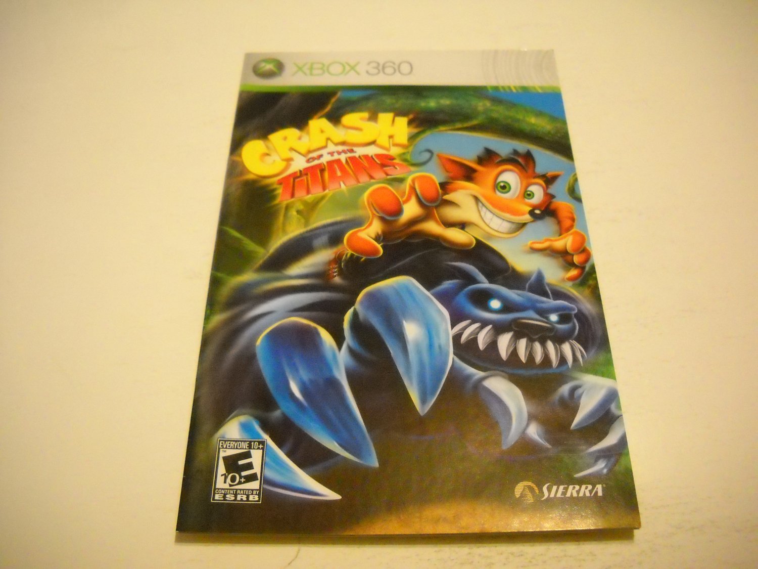 Manual ONLY ~ for Crash of the Titans - Xbox 360 Instruction Booklet