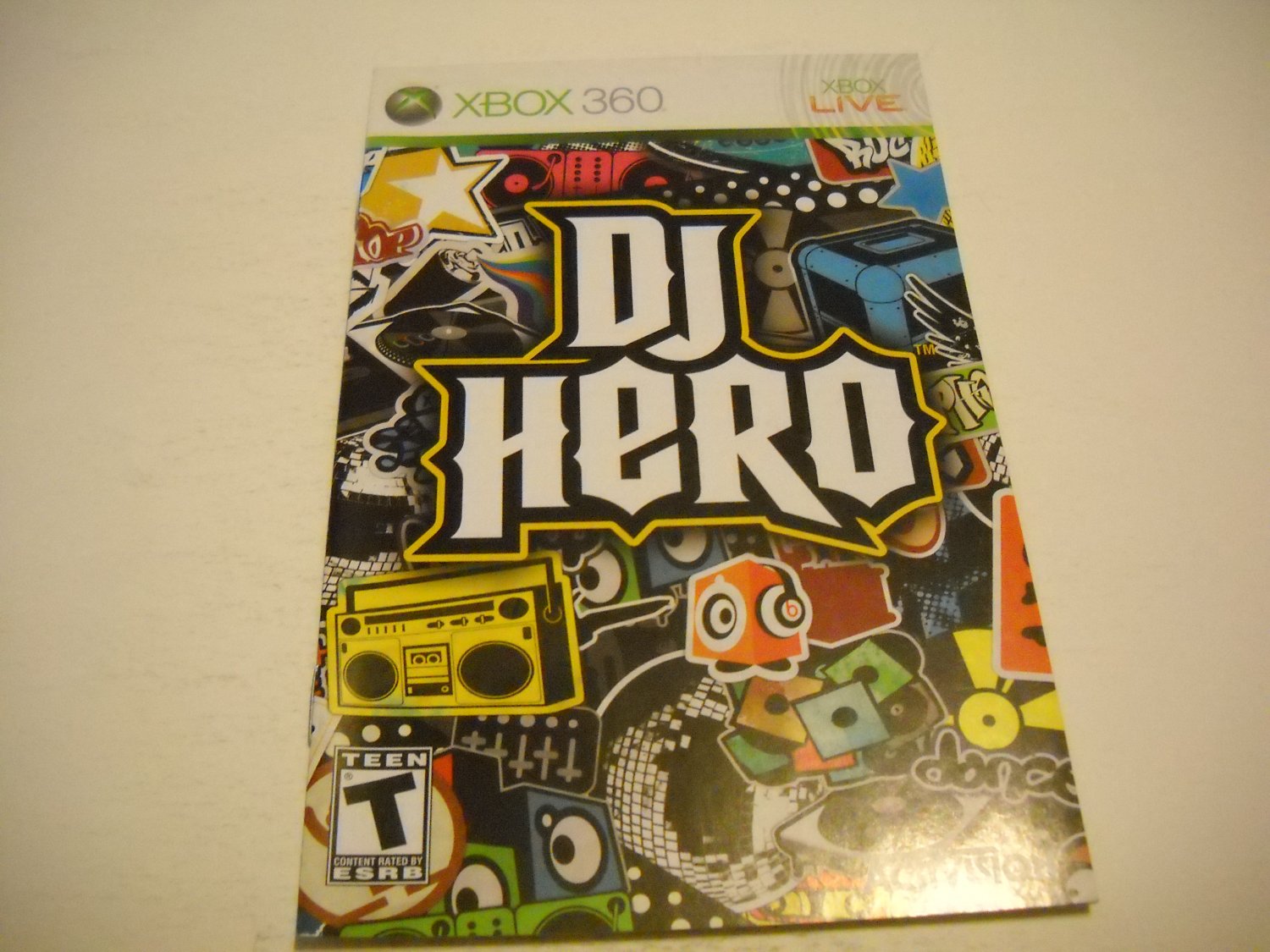 Manual ONLY ~ for DJ Hero - Xbox 360 Instruction Booklet