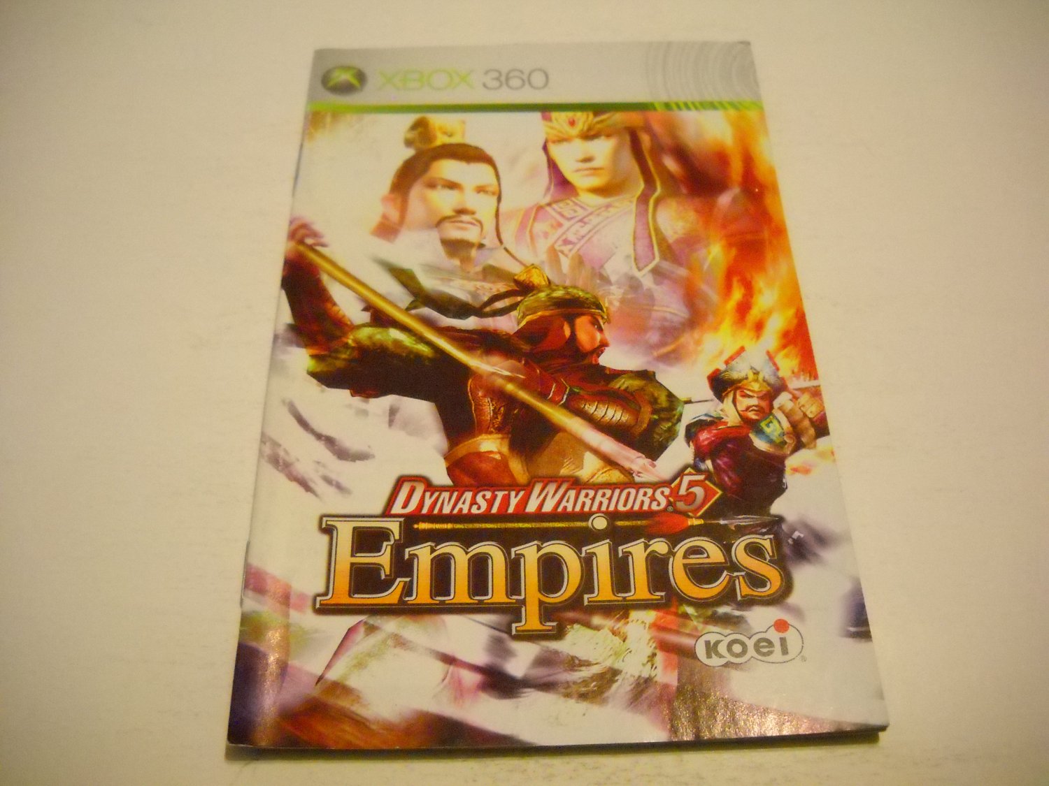 Manual ONLY ~ for Dynasty Warriors 5 Empires - Xbox 360 Instruction Booklet